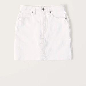 Abercrombie and Fitch girls white ripped skirt